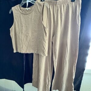 Z Supply Tan Sloane Tank Top and Scout Pants Essential Comfort